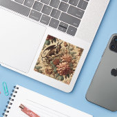 Prinz von Pranks - gotisches Blumenkissen Aufkleber (Laptop mit iPhone)