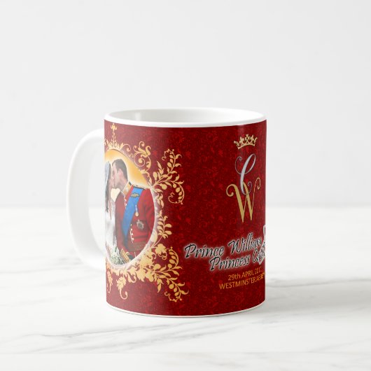 Prinz William u. Kate Kuss-Tasse Kaffeetasse (Vorderseite Links)