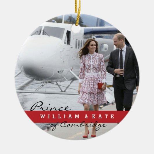 Prinz William und Catherine Keramik Ornament (Vorne)