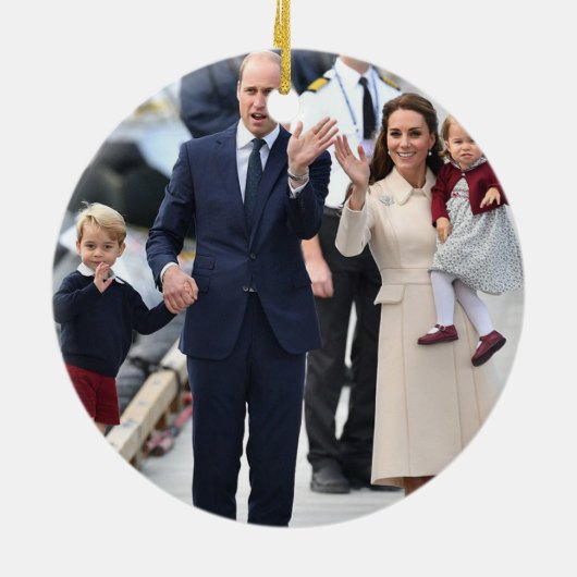 Prinz William und Catherine Keramik Ornament (Hinten)