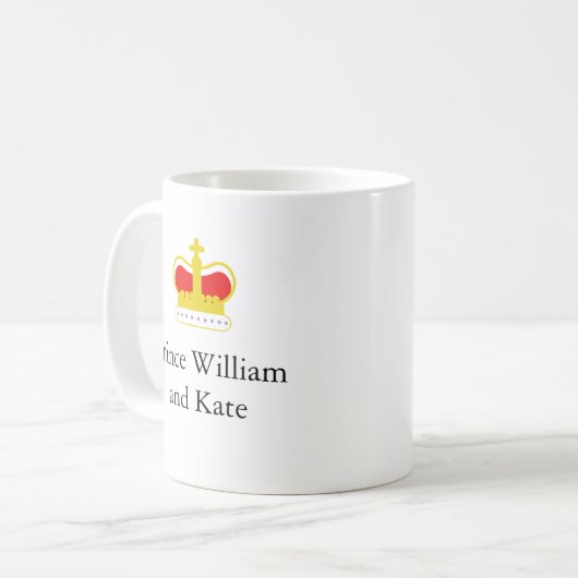 Prinz William und Kate Kaffeetasse (Vorderseite Links)