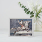 Prinz wirft Spear Postkarte (Stehend Vorderseite)