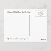 Prinzen in rosa Kleid Postkarte (Rückseite)