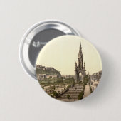 Prinzen Street, das Schloss und Scott-Monument Button (Vorne & Hinten)