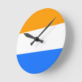 Prinzenflagge Runde Wanduhr (Winkel)