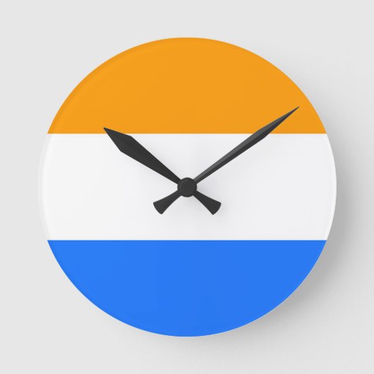 Prinzenflagge Runde Wanduhr (Vorderseite)