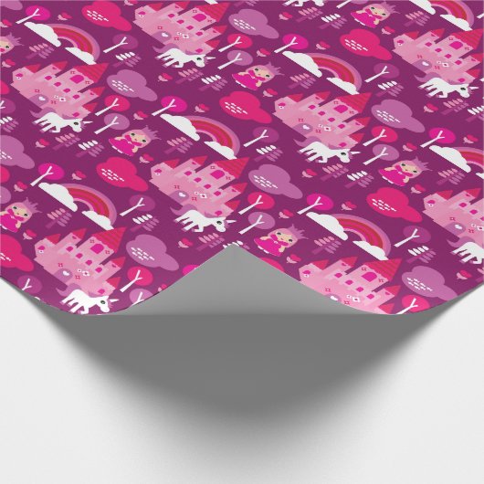 Prinzessenburg und einziger Regenbogen Geschenkpapier (Ecke)