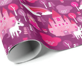 Prinzessenburg und einziger Regenbogen Geschenkpapier (Rolleneckpunkt)