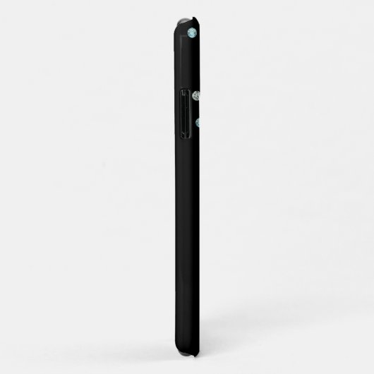 Prinzessenkrone und Edelsteine konfetti auf schwar Case-Mate iPhone Hülle (Hinten/Rechts)