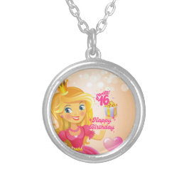 Prinzessin 16. Geburtstag Versilberte Kette