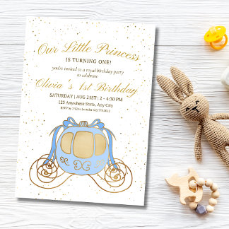 Prinzessin 1. Geburtstag Königliche Prinzessinnen- Einladung