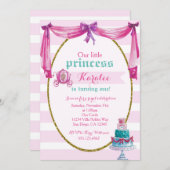 Prinzessin 1. Geburtstag Party Einladung (Vorne/Hinten)