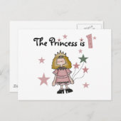 Prinzessin 1. Geburtstagsgeschenke Postkarte (Vorne/Hinten)