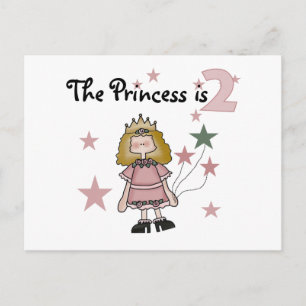 Prinzessin 2. Geburtstagsgeschenke Postkarte