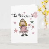 Prinzessin 4. Geburtstagsgeschenke Karte (Gelbe Blume)