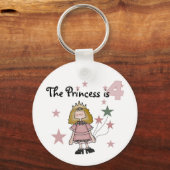 Prinzessin 4. Geburtstagsgeschenke Schlüsselanhänger (Vorderseite)