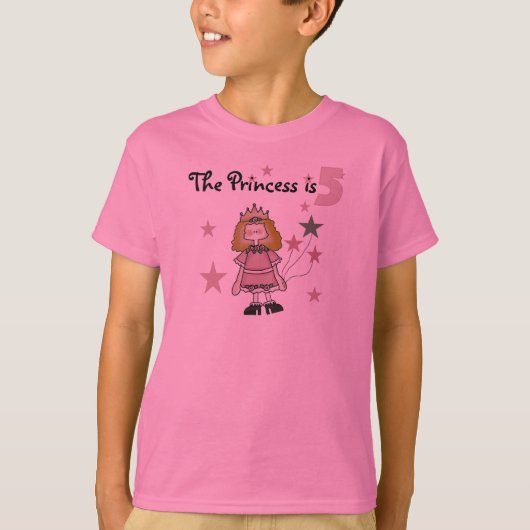 Prinzessin 5. Geburtstag T-Shirt (Vorderseite)