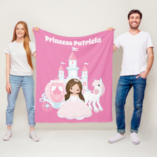 Prinzessin addieren Namensmädchenraumdekor Fleecedecke