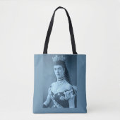 Prinzessin Alexandra von Dänemark in blauer Schrif Tasche (Vorderseite)