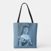 Prinzessin Alexandra von Dänemark in blauer Schrif Tasche (Rückseite)