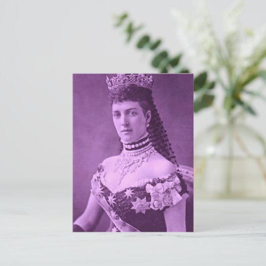 Prinzessin Alexandra von Dänemark in Lavendel Postkarte (Stehend Vorderseite)