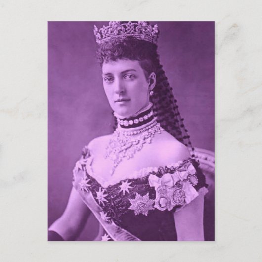 Prinzessin Alexandra von Dänemark in Lavendel Postkarte (Vorderseite)