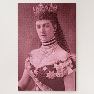 Prinzessin Alexandra von Dänemark in rosa Puzzle