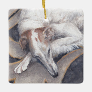 Prinzessin Alia Borzoi Dog Ristorante da Valentino Keramikornament