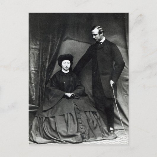 Prinzessin Alice und Prinz Ludwig von Hessen, 1860 Postkarte (Vorderseite)