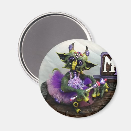 Prinzessin Alina Dragon Magnet, Runde Magnet (Vorderseite/Rückseite)