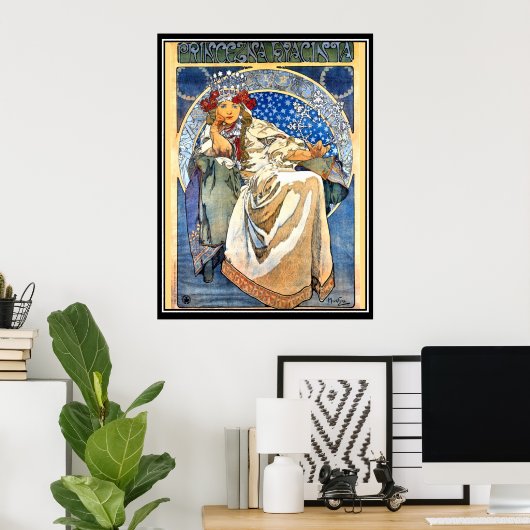 Prinzessin Alphonse Mucha Poster (Heimbüro)