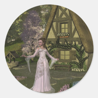 Prinzessin am Aufkleber für die Hütte