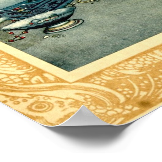 Prinzessin am Meer von Heath Robinson Poster (Ecke)