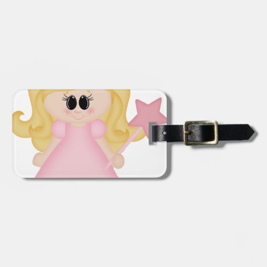Prinzessin Aschenputtel im Rosa Gepäckanhänger (Vorderseite horizontal)