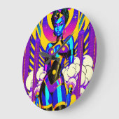 Prinzessin auf der Prowl - Ken Gage Art Große Wanduhr (Winkel)