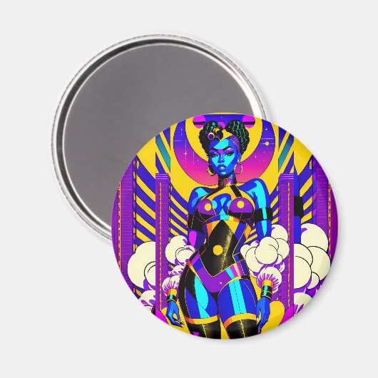 Prinzessin auf der Prowl - Ken Gage Art Magnet (Vorderseite/Rückseite)