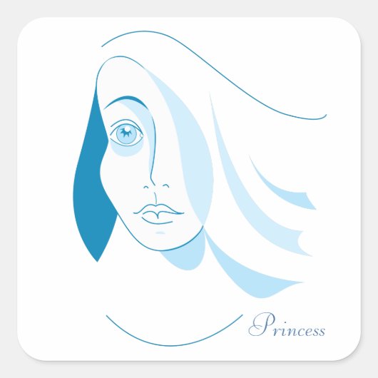 Prinzessin Aufkleber (Vorderseite)