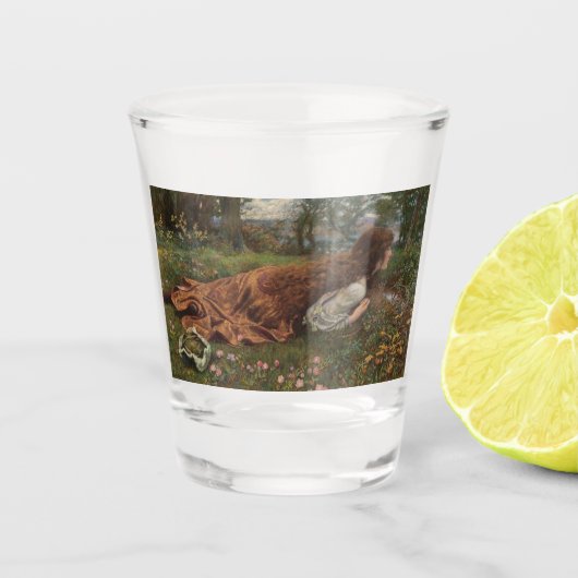 Prinzessin aus der Schule (von E.R. Hughes) Schnapsglas (Vorderseite)