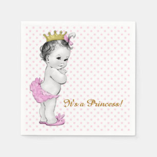 Prinzessin Baby Shower in Rosa und Gold Serviette