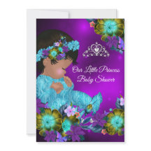 Prinzessin Baby Shower Türkis Lila Mädchen Ethnisc