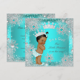 Prinzessin Baby Shower Winter Wonderland Ethnisch Einladung