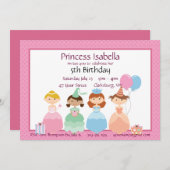 Prinzessin Birthday Einladung (Vorne/Hinten)