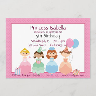 Prinzessin Birthday Einladung