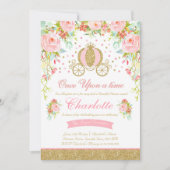 Prinzessin Birthday Einladung Gold Princess Party (Vorderseite)