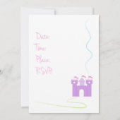 Prinzessin Birthday Party Invite Einladung (Rückseite)