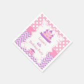 Prinzessin Birthday Party Rosa und Lila Serviette (Ecke)