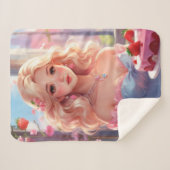 Prinzessin Birthday Sherpadecke (Vorderseite (Horizontal))