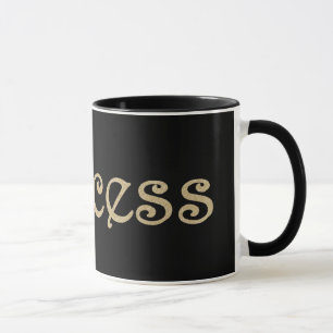 Prinzessin Black und Gold personalisiert Tasse