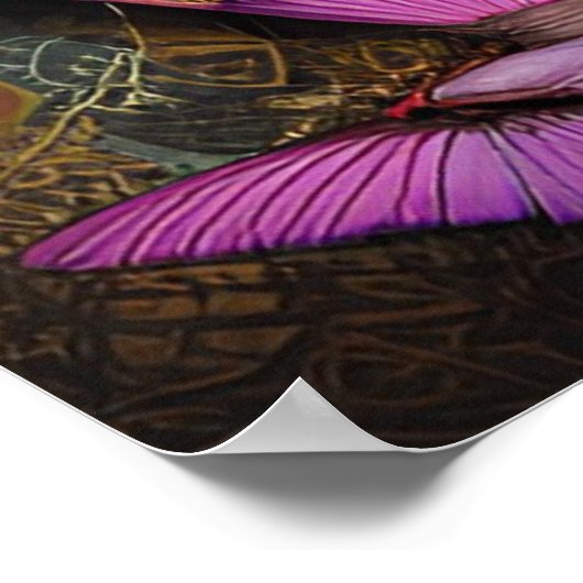 Prinzessin Blauer Gesichter mit Blume im Haar Poster (Ecke)