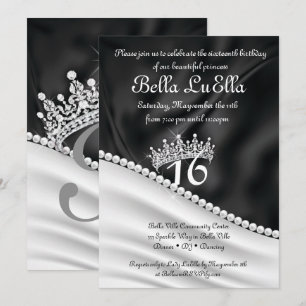 Prinzessin Bling Diamant Party Einladungen